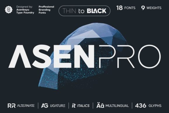 Asen Pro: The Modern Font for Balanced Branding
