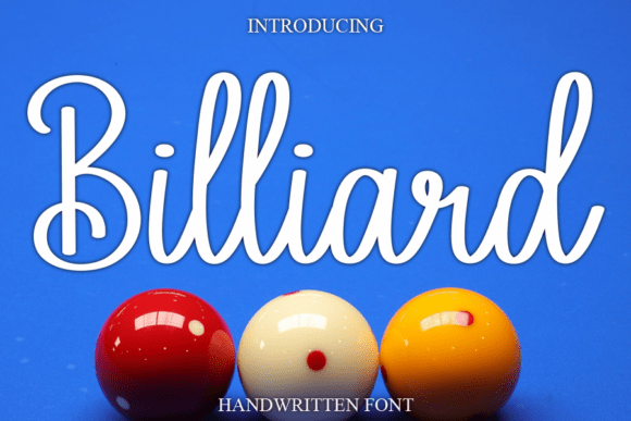 Billiard: A Sweet and Cursive Handwritten Font