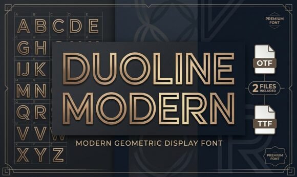 Duoline Modern: Elevate Your Visual Design with Precision Typography