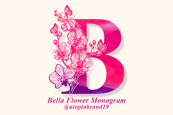 Elegant Typography with Bella Flower Monogram