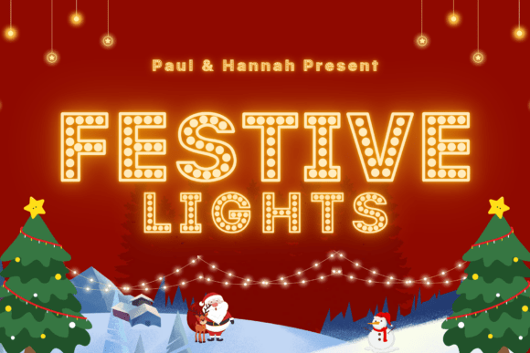 Festive Lights: A Display Font for Joyful Design