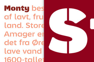 Monty Stencil: Modern Grotesque Sans Serif Font
