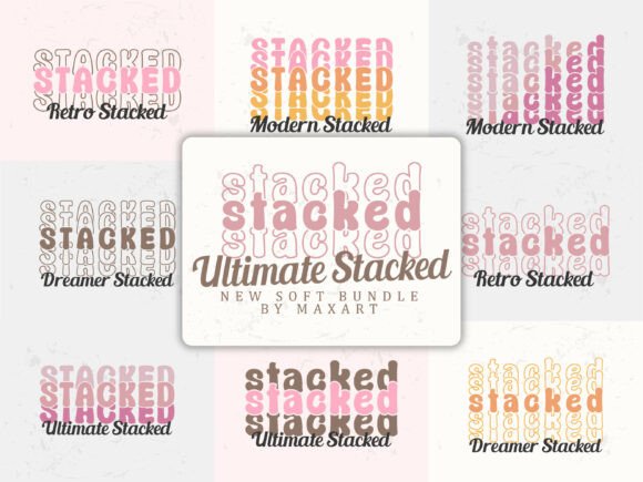 Ultimate Stacked: The Playful Typeface Collection for Bold Design
