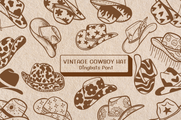 Vintage Cowboy Hat Font: A Design Asset with Western Charm